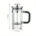 thumbnail image 1 of MesaSe [Fast Arrival] 20 oz Large Capacity Glass French Press Coffee Maker - Stainless Steel Espresso Tea Brewer with Fine Mesh Filter - Durable and Easy to Clean, 1 of 6