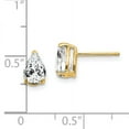 thumbnail image 2 of Finest Gold 14K 7 x 5 mm Pear Cubic Zirconia Earrings, 2 of 4