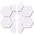 thumbnail image 3 of Ekena Millwork CMP18DY2-04000 18 in. OD x 4 in. ID Square Daisy Architectural Grade PVC Contemporary Ceiling Medallion - 2 Piece, 3 of 3