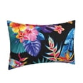 thumbnail image 2 of Naloa Tropical Palm Leaves Pillowcase, Throw Pillowcase, Wrinkle-Free, Stain-Resistant with Hidden Zipper for Bedroom Sofa - 16"x24", 2 of 9