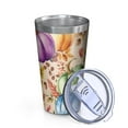 thumbnail image 2 of 16oz Tumblers Fall Pumpkins Leaves Pattern Stainless Steel Vacuum Insulated Double Wall Travel Tumbler Cups Mug with Lid and Straw,Cleaning Brush for Coffee,Tea, 2 of 4