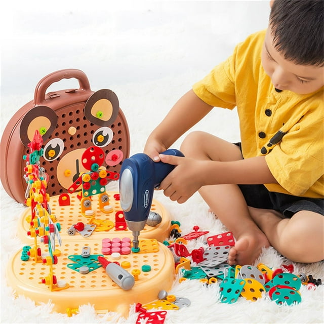 Aqestyerly Addition Math Facts Toy Set,Educational Drill Tool Box With Toy Screwdriver,Preschool Activity Learning Toy For Kids HWRETIE