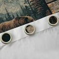 thumbnail image 4 of Feelyou Farmhouse Bear Men Blackout Curtains Set of 2 (52x84 Each), Reindeer Moose Elk Window Curtains, Vintage Western Patchwork Curtains and Drapes, Blackout Curtains Room Decor, 4 of 6