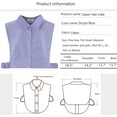 thumbnail image 3 of Zhengup Quality Cotton Striped Detachable Half Shirt Blouse Faux False Collar Dickey Collar for Girls Lady, 3 of 7