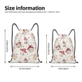 thumbnail image 2 of Saiise Floral Mushroom Pattern Sports Drawstring Backpack - String Swim Gym Bag with Wet Proof Pocket for Women&Men-Small, 2 of 6