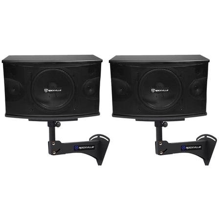 2) Rockville KPS10 10  3-Way 1200w Karaoke/Pro Speakers+Adjustable Wall Brackets price history on PriceWatchPro