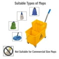thumbnail image 5 of Mind Reader Mobile Heavy Duty Mop Bucket with Down Press Wringer, 22-Quart Capacity, Yellow, 5 of 9