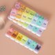 thumbnail image 3 of Pastillero semanal de 7 días, soporte colorido para tableta, estuche de almacenamiento para botón de medicina, contenedor de medicamentos abierto, mini caja organizadora de pastillas, 3 of 5