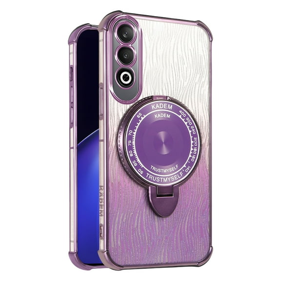 Kickstand Case for OnePlus Nord CE 4 Cover Soft TPU Silicone Phone Case with Luxury Magnetic Mirror Stand Shell for Women Men Anti-Fall Cover Compatible with OnePlus Nord CE 4 Case