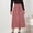 🔥 Pink, variant on USSUMA Corduroy Button Mid-Calf High-Waist Skirt A-Line Pull-On Design With Front Buttons Rustic Workwear Style For Autumn Layering Weekend And Casual Wear
