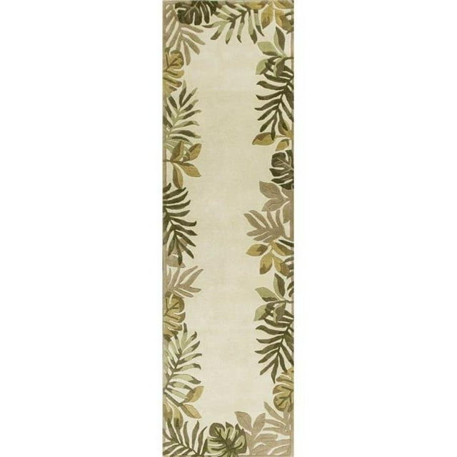 HomeRoots 352485 2 ft. 3 in. x 8 ft. Runner Wool Ivory Area Rug
