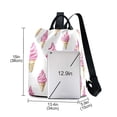 thumbnail image 3 of FORMRS Women's Travel Backpack Purse Anti-Theft Hidden Pockets Casual Shoulder Bag, Pink Cartoon Ice Cream, 3 of 7