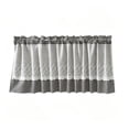 thumbnail image 2 of Black and White Buffalo Check Plaid Window Valances Floral Lace Semi Sheer Kitchen Curtain Farmhouse Gingham Curtains Rod Pocket Valances for Living Room, 42"x18", 2 of 8