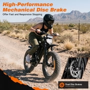 20 Fat Tire Electric Bike for Adults, 1500W Peak Dirt Ebike, 48V 17.5Ah Battery, Electric Mountain Bike for Men, UL2849
