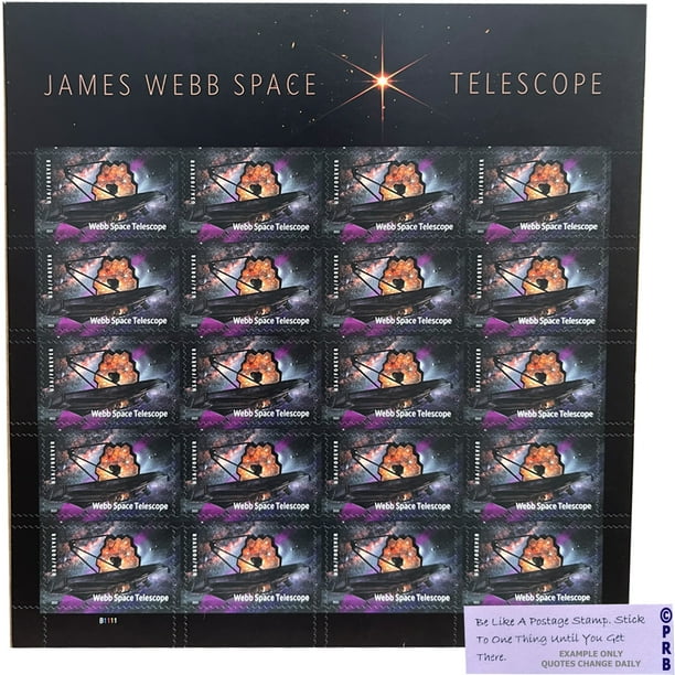 James b Space Telescope USPS Forever Postage Stamp 1 Sheet of 20 US