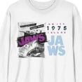 thumbnail image 7 of Jaws Amity Island 1975 Crew Neck Long Sleeve Men's White Tee, 7 of 7