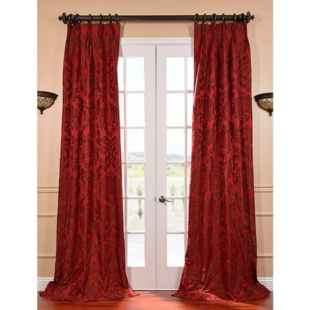 Half Price Drapes Astoria French Pleat Faux Silk Jacquard Curtain