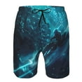 thumbnail image 3 of Pofeuu Futuristic Jet Ski Adventure Prin Men's Swim Trunks Quick Dry Bathing Suit Swimming Board Shorts Mesh Lining Beach Swimwear-Large, 3 of 6