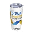 thumbnail image 2 of Vaso de acero inoxidable con tapa para el mes de concientización sobre el síndrome de Down, taza térmica portátil de 20 oz, 2 of 7