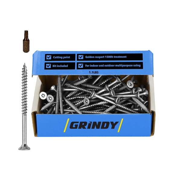 Tornillos para madera de acero inoxidable #8 x 4 cm, 200 unidades, 500 ml