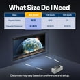 thumbnail image 6 of SPECSTAR 80 inch Manual Pull Down Projector Screen, 16:9 HD Retractable Projector Screens for Movie Home Theater Cinema Office Video Game, Black, 6 of 9