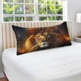 thumbnail image 5 of Coolnut Fierce Lion (1) Plush Pillow Case, Zippered Bed Pillow Pillowcases, Super Soft and Cozy Pillowcase Covers for Sleep Decor Giftsation - King Size 20x40in, 5 of 7