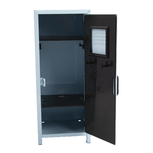 Mini Locker Girls Lockbox con cerradura y llave Organizador de almacenamiento de escritorio de metal para azul