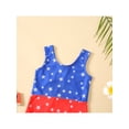 thumbnail image 5 of Toddler Baby Girls 4th of July Swimsuit Swimwear Kids Star Stripe Top Shorts Independence Day Bathing Suit, 5 of 9