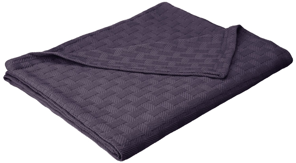 Basket Weave Twin/Twin XL Cotton Blanket, lightweight summer blanket