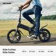 thumbnail image 2 of Jetson Haze Foldable Electric Bike with Twist Throttle, Pedal Assist and 16" Tires, Black, 2 of 8