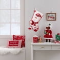 thumbnail image 4 of Teissuly Christmas Merry Santa Stockings Large Hanging Stockings Christmas Ornaments for Family Personalized Gifts Xmas Tree Decorations Red Winter Snowflake Teissuly WER202310162821, 4 of 8