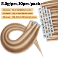 thumbnail image 3 of Benehair Tape In 100% Real Remy Human Hair Extensions Seamless Skin Weft Thick Glue Straight Women Highlight Blonde 10-20pcs 22inch, 3 of 13