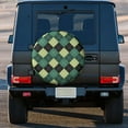 thumbnail image 3 of Kdxio Green Squares for Tire Cover Wheel Protectors Tyre Covers Weatherproof Wheel Covers Universal Fit for Trailer Rv SUV Truck Camper Travel Trailers 16 inch, 3 of 8
