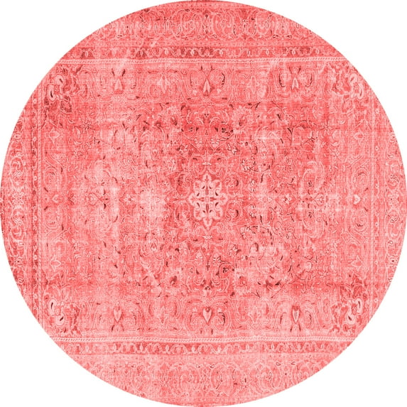 Ahgly Company Indoor Round Persian Red Traditional Area Rugs, 5' Round