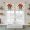 Red, variant on Red Tulip Flowers Tier Curtains 54 Inch Length, Spring Floral Vintage Drum Country Blue Cafe Short Curtains for Bathroom Over Sink, Small Kitchen Curtain Light Filtering Drapes 2 Panels 27.5"Wx54"L