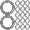 thumbnail image 1 of KAKOWELY Rondelles pour Vis 20 Pcs Rondelle en Acier au Manganèse à Coin Verrouillable M10 Haute Résistance Anti-Vibration Verrouillable Sécurisée pour Vis et Boulons Attaches Robustes Argent, 1 of 5
