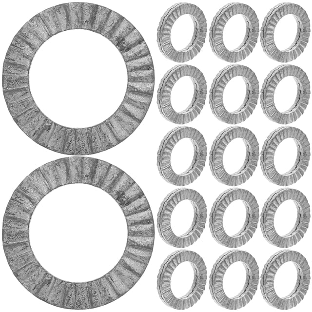 KAKOWELY Rondelles pour Vis 20 Pcs Rondelle en Acier au Manganèse à Coin Verrouillable M10 Haute Résistance Anti-Vibration Verrouillable Sécurisée pour Vis et Boulons Attaches Robustes Argent