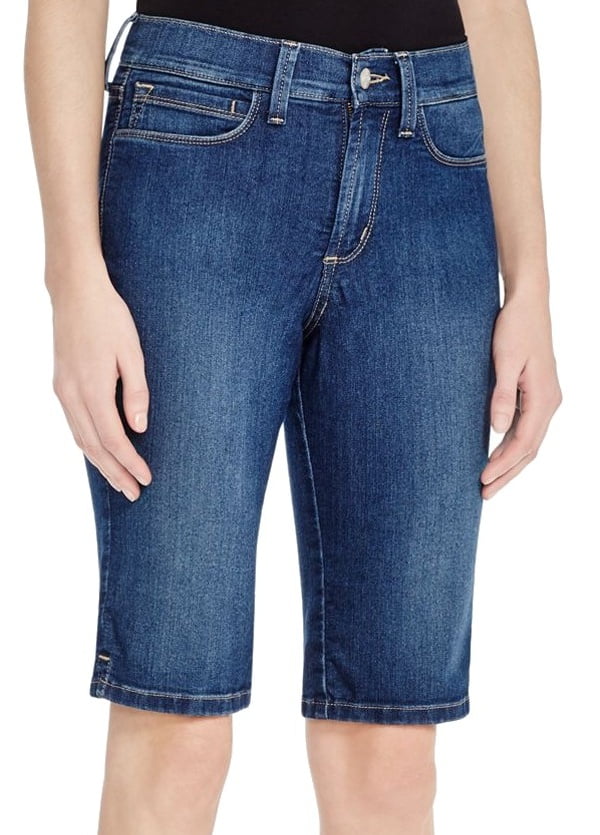 NYDJ NYDJ NEW Blue Womens Size 14 Stretch Bermuda Walking Denim