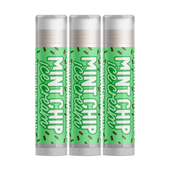 Delight Naturals Mint Chip Lip Balm - 3 Pack