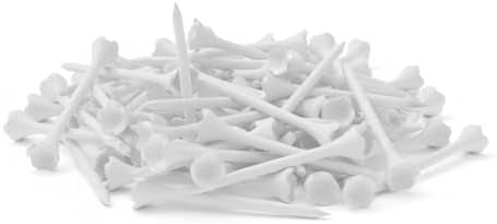 Jointown White Plastic Golf Tees, 30 or 100 Pack, Golf Tees 3 1/4 Inch