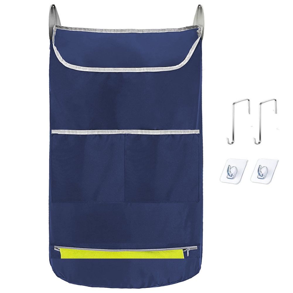 Door Hanging Laundry Hamper Large Capacity Zipper Laundry Bag for