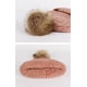thumbnail image 5 of Gorros de esquí con pompón y forro polar de punto para mujer, gorros de punto fino con protección para los oídos, cálidos para exteriores, mantienen el calor y previenen el frío, 5 of 5