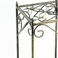 thumbnail image 3 of Lattice Cut Square Top Plant Stand with Tubular Legs, Medium, Black, 3 of 5