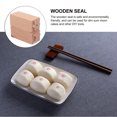 thumbnail image 4 of Miangastore Chic Pattern Seal Wooden Chocolate 2Pcs 1.93x0.79x0.79In, 4 of 8