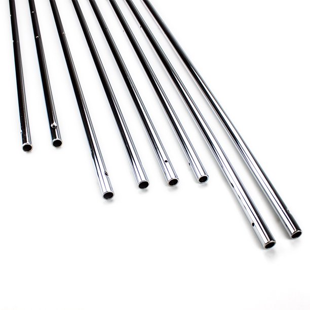 Brybelly Set of 8 Hollow 5/8" Steel Rods for Standard Foosball Tables
