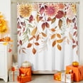 thumbnail image 4 of Autumn Watercolor Flower Orange Leaves Shower Curtain for Bathroom, Fallen Leaves Waterproof Shower Curtains Washable Quick Dry with Hooks Bathtub Curtains 72x72 IN, 4 of 6