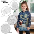 thumbnail image 6 of Psesaysky Girls Hoodies Christmas Santa Starry Night Print Pullover Hooded Sweatshirts Kids Warm Casual Hoodie Dress Outfits Fall Winter Clothes for 13-14 Years, 6 of 7