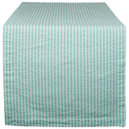 

Design Imports CAMZ38944 14 x 72 in. Aqua Seersucker Table Runner