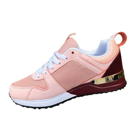 

Deals of The Day Clearance Dvkptbk Sneakers for Women Women s Fashion Slip On Wedge Sneakers Ladies Breathable Outdoor Casual Shoes Pink 7.5