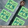 thumbnail image 6 of 3drose, Tropical Leaves Camouflage of Banana and Monstera 1, Set of 4 Ceramic Tile Coasters, 6 of 7